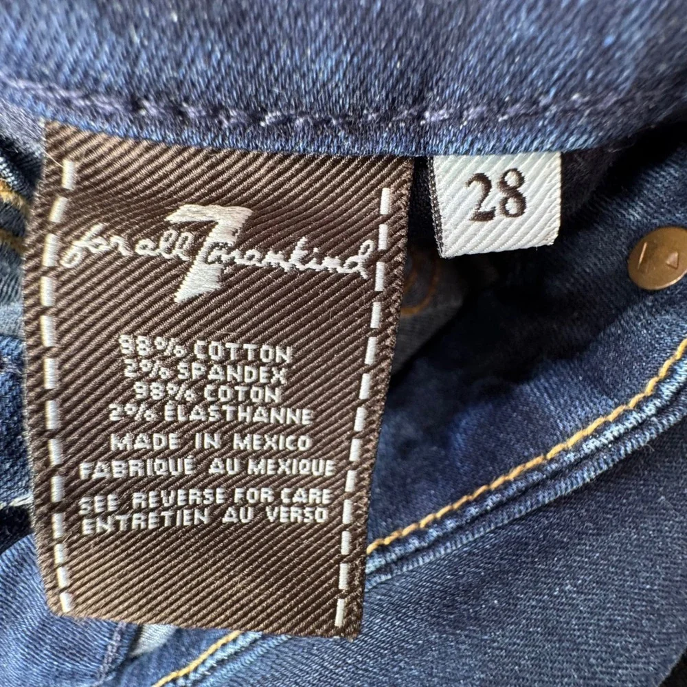 7 For All Mankind Kimmie Bootcut Jeans Womens 28 Dark Mid Rise Stretch Denim